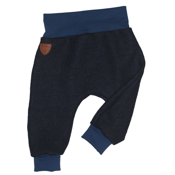 Boiled wool baggy trousers with groth adaption, dark blue from Frija Omina