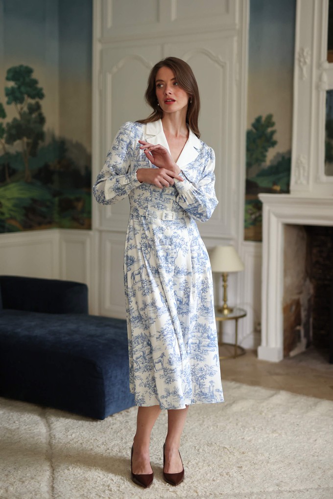 Catalina Toile De Jouy Dress from GAÂLA