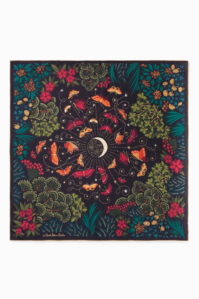 The Moon Butterfly Silk Square Scarf from GAÂLA