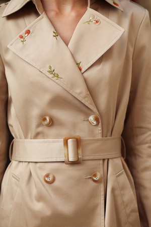 Nica Embroidered Trench Coat from GAÂLA