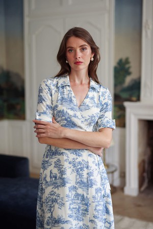 Elsie Toile De Jouy Dress from GAÂLA