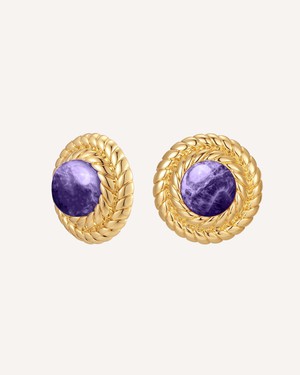 February Birthstone Earrings - Amethyst from GAÂLA