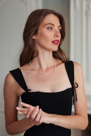 Audrey Pearl Station Necklace from GAÂLA