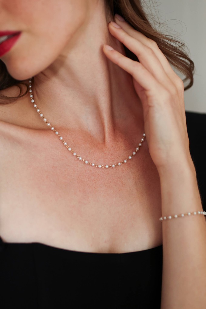 Audrey Pearl Station Necklace from GAÂLA