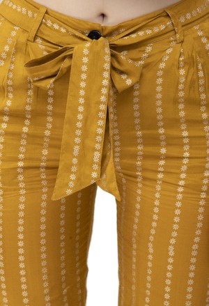 Casual Mustard Regular Fit Trousers from Grab Your Garb