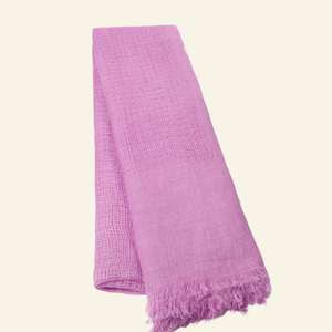 Handmade Lavender Linen Scarf from Heritage Moda