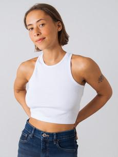 Racerback crop top via Honest Basics