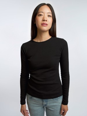 Geribde longsleeve from Honest Basics