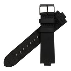 Horlogeband Zwart Leer via HOT&TOT