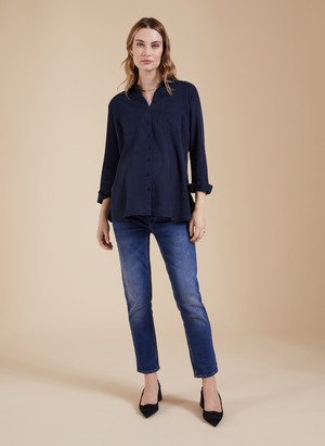 Over the Bump Organic Cotton Maternity Boyfriend Jeans from Isabella Oliver