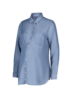 Raffa Chambray Maternity Shirt with Tencel™ from Isabella Oliver