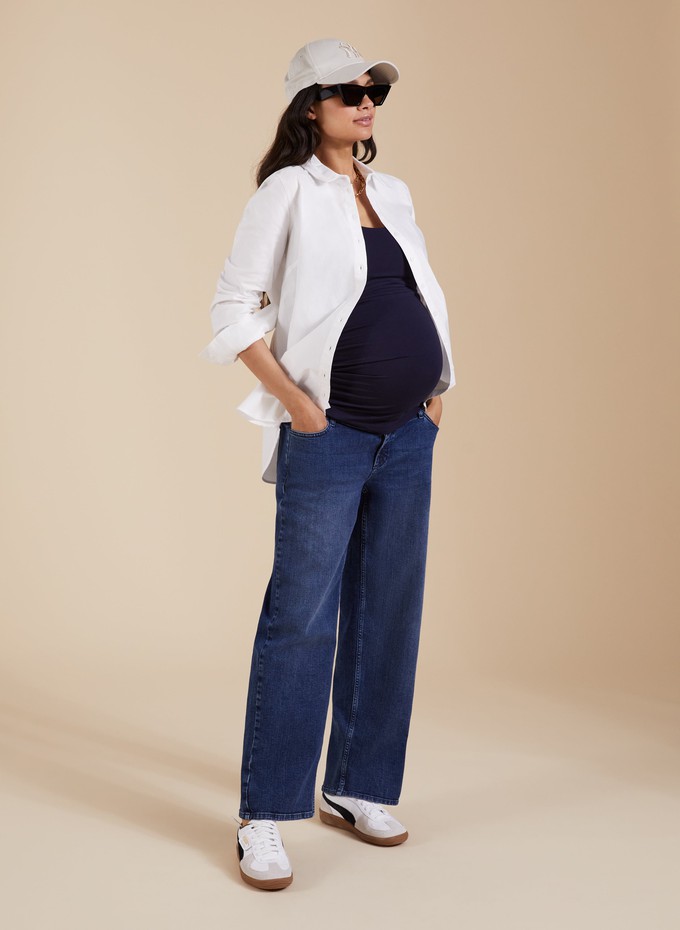 Organic Cotton Maternity Wide Leg Jeans from Isabella Oliver