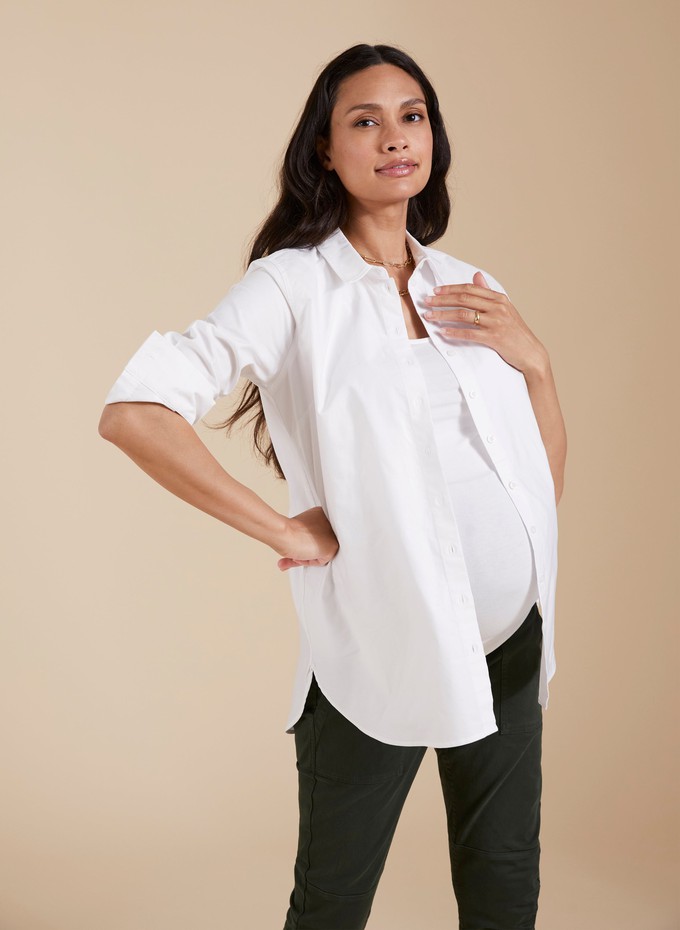 The Essentials Organic Cotton Maternity Shirt from Isabella Oliver