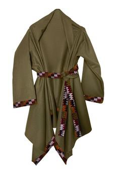 NEW! Felted Wool Cape Coat Cocoon Khaki via JULAHAS