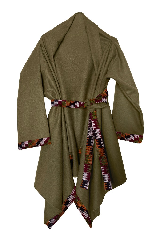 NEW! Felted Wool Cape Coat Cocoon Khaki from JULAHAS