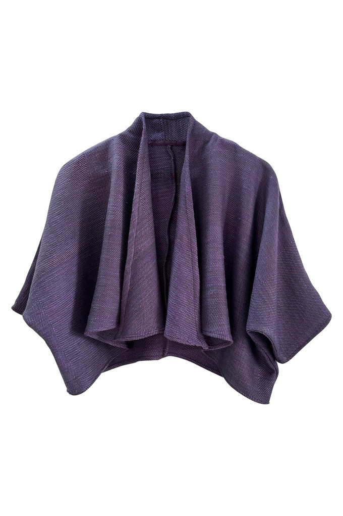 NEW! Wool Silk Waterfall Bolero Purple from JULAHAS