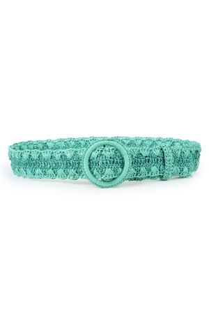 RAFFIA Belt Mint Green two tone from JULAHAS