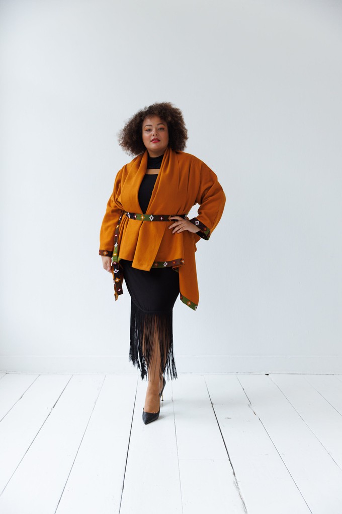 NEW! Wool Cape Coat Cocoon Mustard from JULAHAS