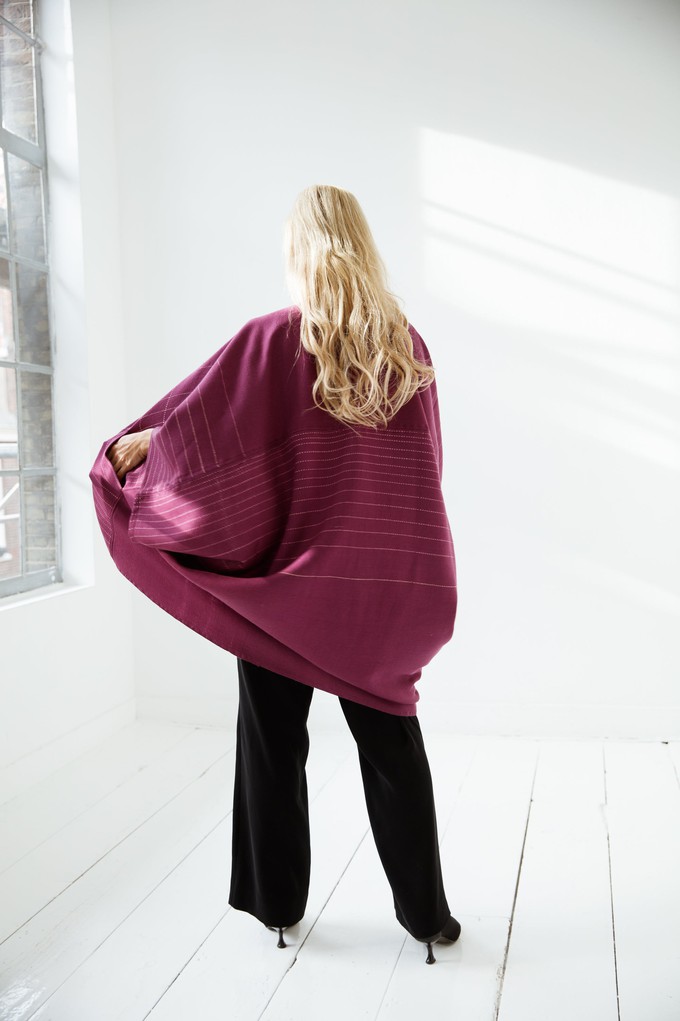 Wool Kimono Warm Plum from JULAHAS