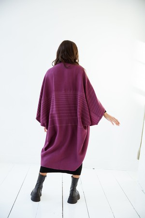 PETITE Wool Kimono Warm Plum from JULAHAS