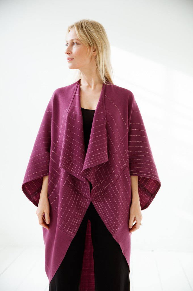 Wool Kimono Warm Plum from JULAHAS