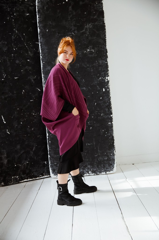 Wool Kimono Warm Plum from JULAHAS