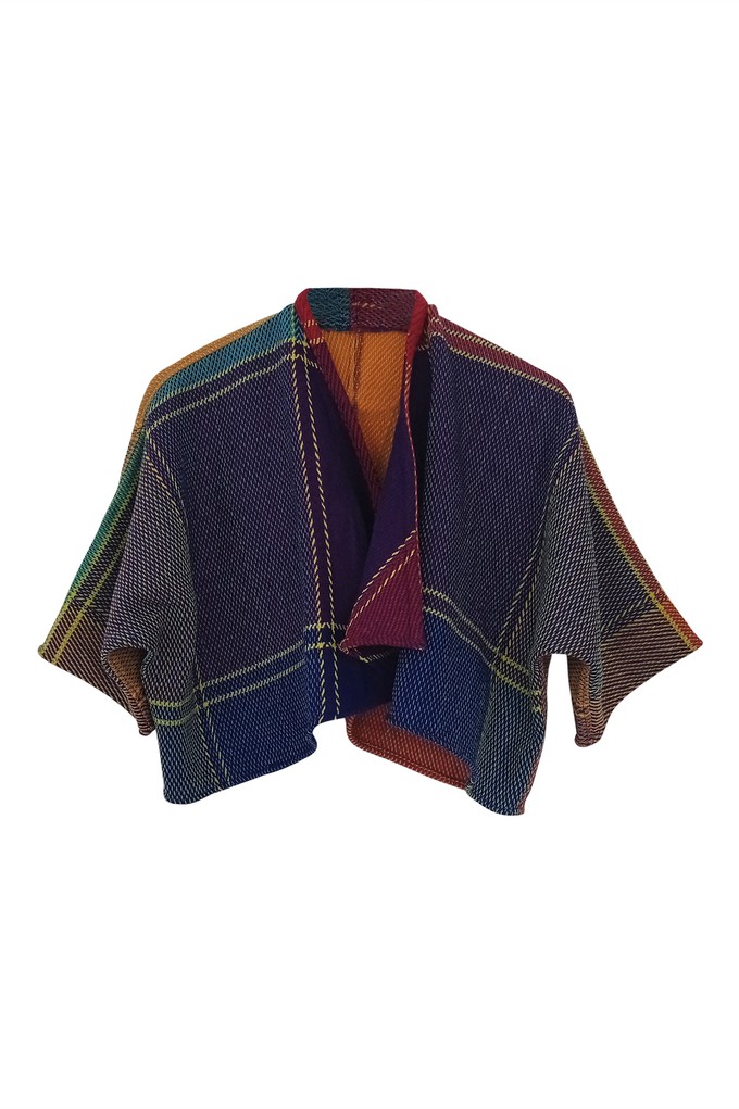 NEW! Plaid Wool Waterfall Bolero No.15 from JULAHAS