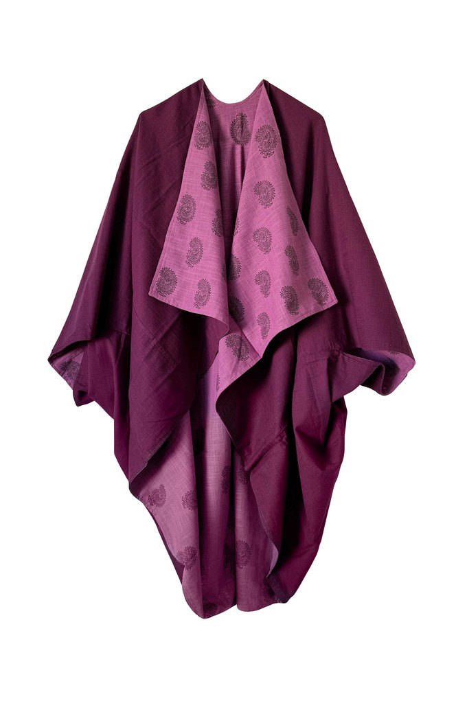 JIVA Cotton Kimono Purple Paisley from JULAHAS