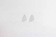 Dainty Pebble stud earrings silver | shiny finish via Julia Otilia