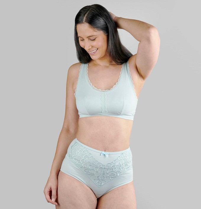 Georgia - Silk Back Support Full Coverage Wireless Organic Cotton Bra from JulieMay Lingerie