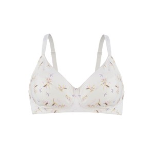 Ditsy Floral - Silk & Organic Cotton Smooth T-Shirt Wireless Bra from JulieMay Lingerie