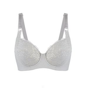 Mercury - Lace Silk & Organic Cotton Plunge Bra from JulieMay Lingerie