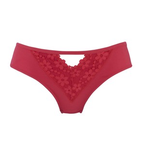 Passion Red - Silk & Organic Cotton Brief from JulieMay Lingerie