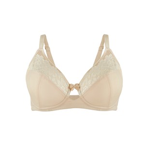 Rosie - Silk & Organic Cotton Lace Full Cup Wireless Bra from JulieMay Lingerie