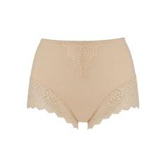 Grace - Peach Silk & Organic Cotton Lace Boxer via JulieMay Lingerie