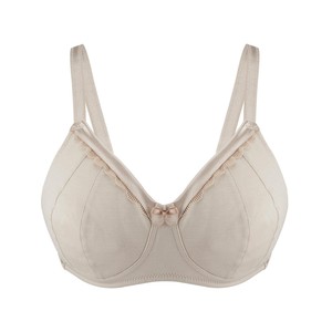 Ivory-Supportive Non-Wired Silk & Organic Cotton Full Cup Bra with removable paddings from JulieMay Lingerie