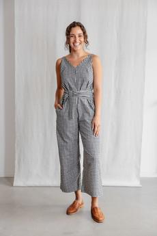 Organic Cotton Jumpsuit Parva Checked via Jyoti - Fair Works