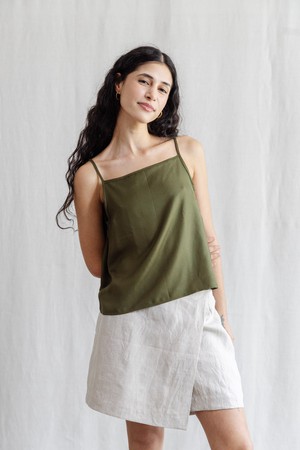 Modal tank top Leela Khaki from Jyoti - Fair Works