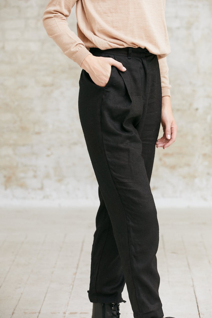 Hemp/Tencel Pants Vihaan Black from Jyoti - Fair Works