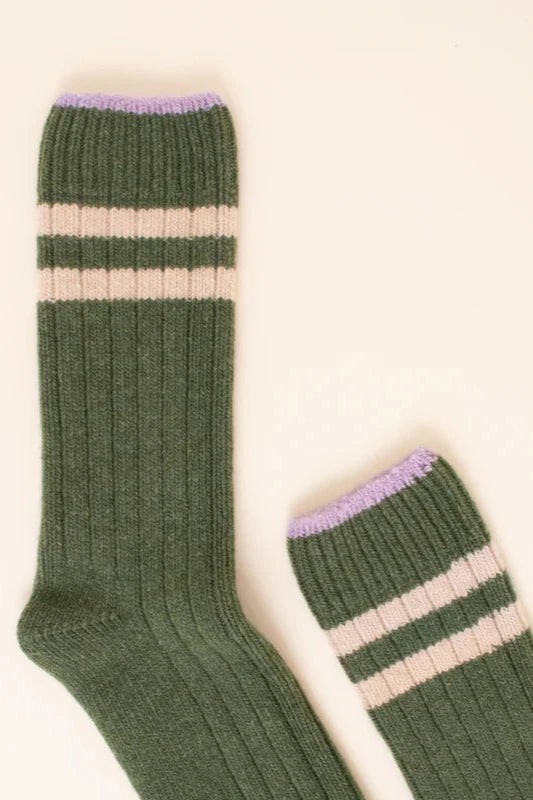 Popeia Wool Socks Green from Jyoti - Fair Works