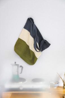 Organic Cotton Shopper Meesu Stripes via Jyoti - Fair Works