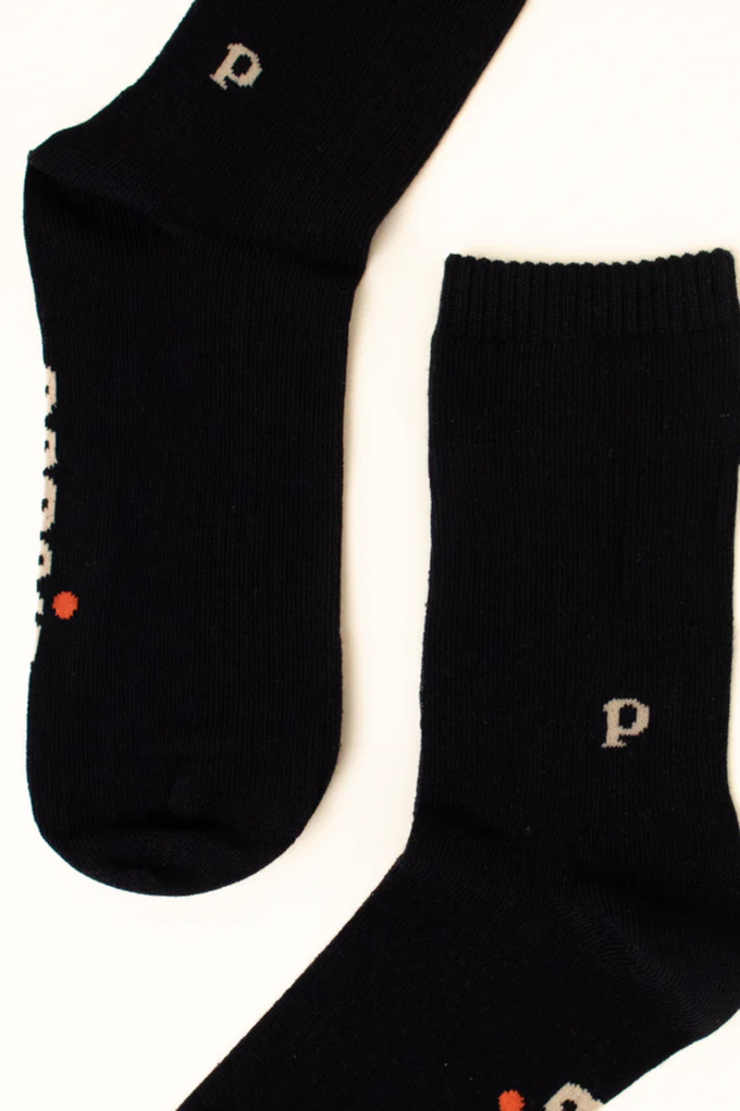 Popeia Organic Cotton Socks The Casual Black from Jyoti - Fair Works