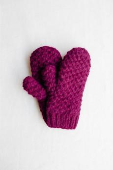 Baby Alpaca Mitten Gloves Cusco Berry via Jyoti - Fair Works