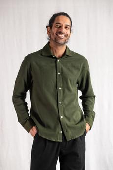 Cotton Shirt Himat Olive via Jyoti - Fair Works