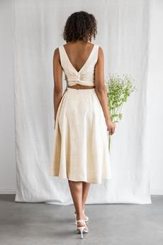 Peace Silk Dress Karishma Cream White via Jyoti - Fair Works