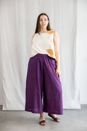 Organic Cotton Culotte Padma Blackberry from Jyoti - Fair Works