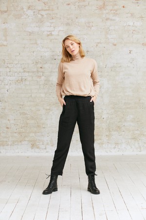 Hemp/Tencel Pants Vihaan Black from Jyoti - Fair Works