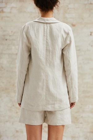 Hemp Blazer Sharad Greige from Jyoti - Fair Works