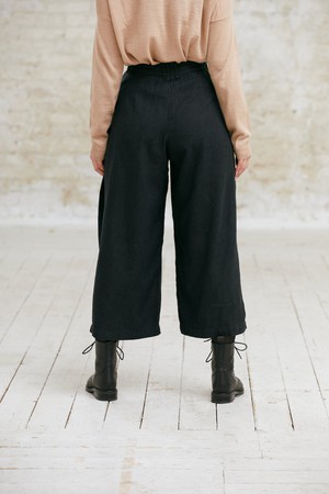 Hemp/Tencel Culotte Awa Black from Jyoti - Fair Works