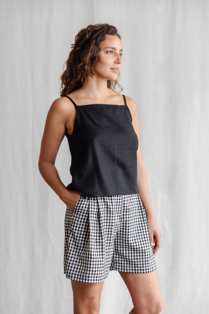 Hemp/Tencel Tank Top Leela Black from Jyoti - Fair Works